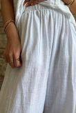 Frame Cotton Vintage Wash Barrel Pant White